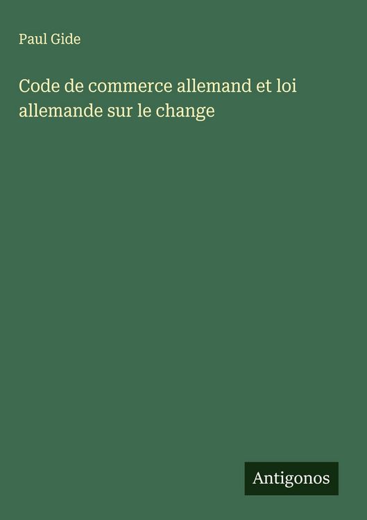 Produktbild: Code de commerce allemand et loi allemande sur le change