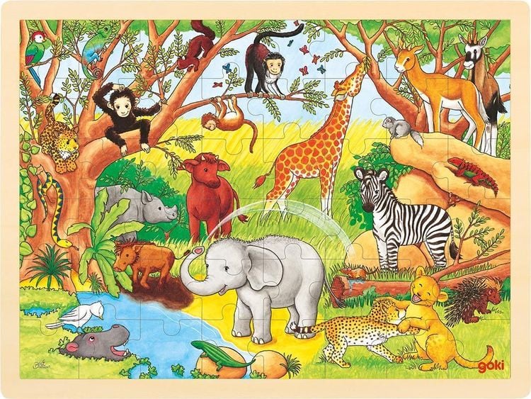 Bild vom Artikel Goki 57892 - Einlegepuzzle Afrika vom Autor 