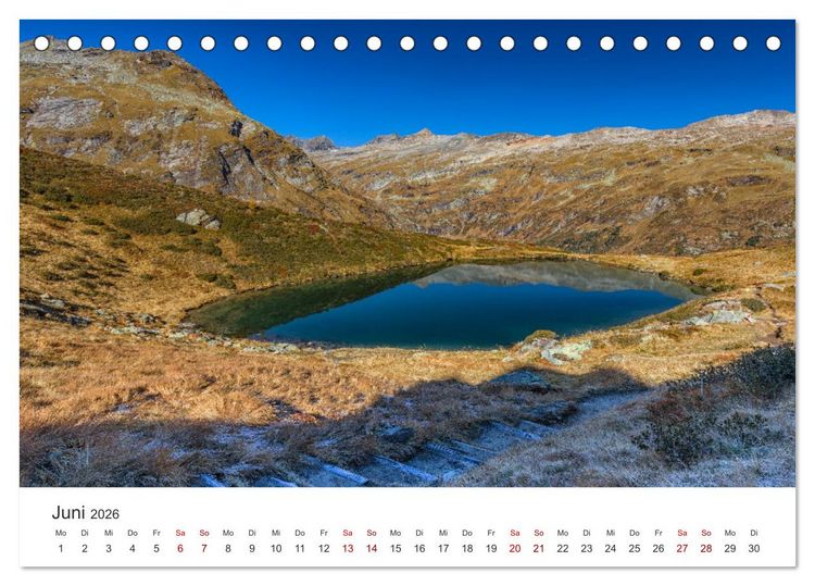 Produktbild: Bezaubernde Bergseen (Tischkalender 2026 DIN A5 quer), CALVENDO Monatskalender