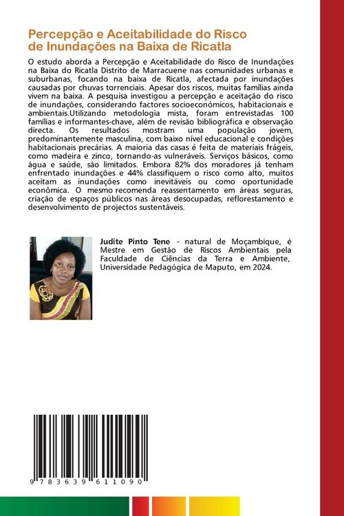 Produktbild: Percep&ccedil;&atilde;o e Aceitabilidade do Risco de Inunda&ccedil;&otilde;es na Baixa de Ricatla