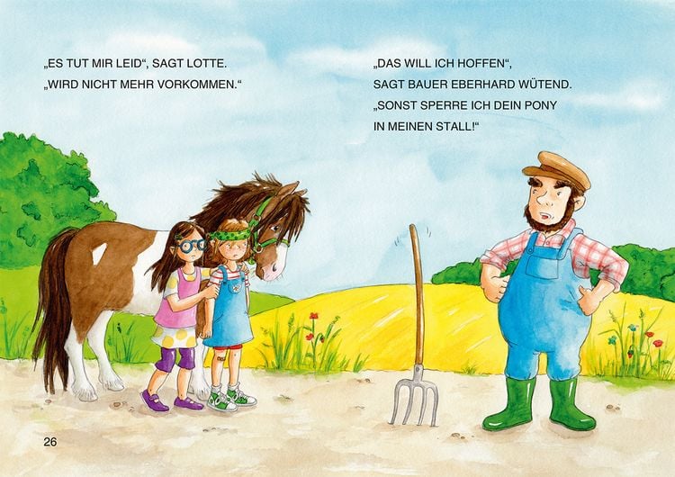 Produktbild: Lesel&ouml;wen 1. Klasse - Zwei Freundinnen und ein freches Pony (Gro&szlig;buchstabenausgabe)