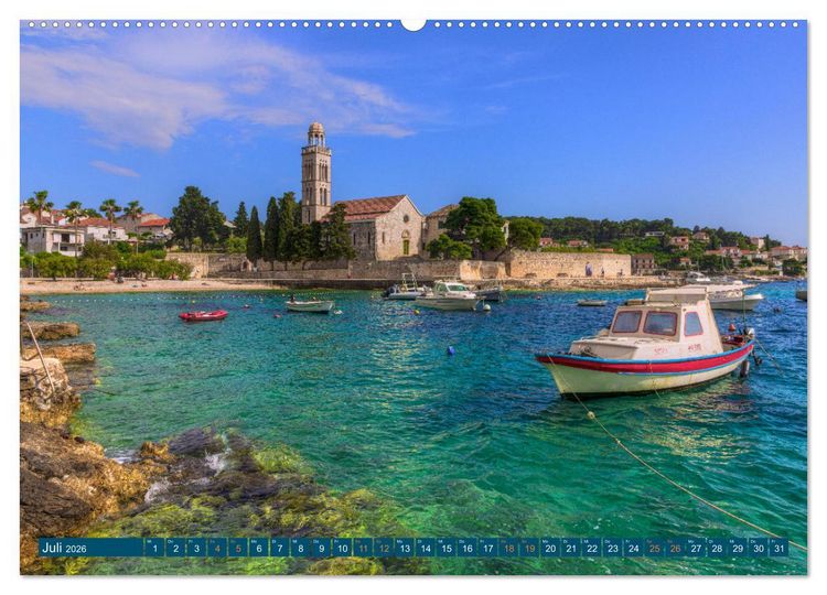 Produktbild: Insel Hvar - Der sonnigste Platz der Adria (Wandkalender 2026 DIN A2 quer), CALVENDO Monatskalender