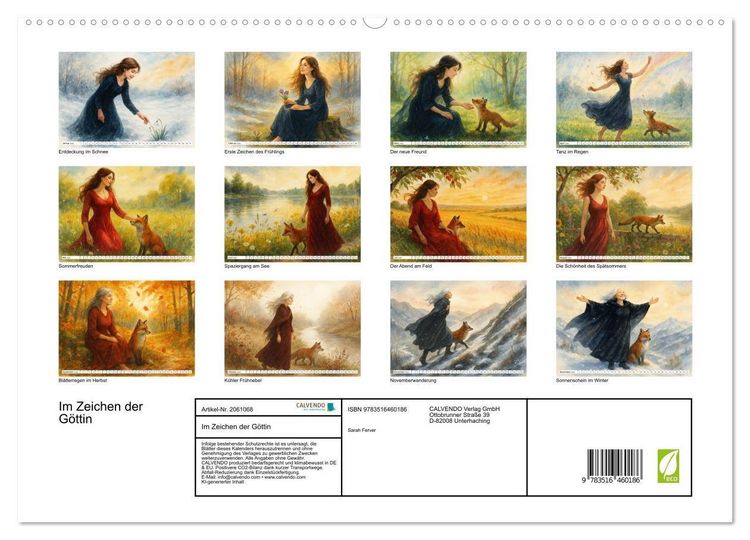 Produktbild: Im Zeichen der G&ouml;ttin (hochwertiger Premium Wandkalender 2026 DIN A2 quer), Kunstdruck in Hochglanz