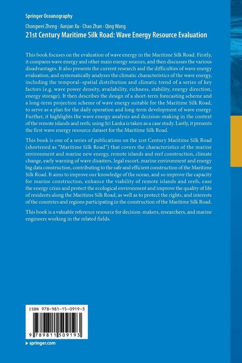 Produktbild: 21st Century Maritime Silk Road: Wave Energy Resource Evaluation