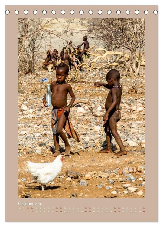 Produktbild: Besuch bei den Himbas - Namibia (Tischkalender 2026 DIN A5 hoch), CALVENDO Monatskalender
