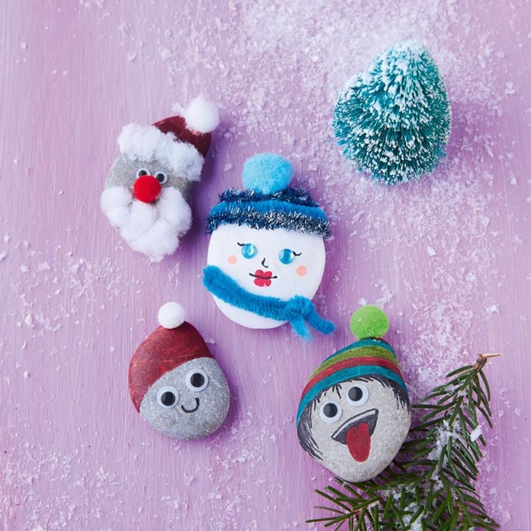 Produktbild: Kreativ-Set: Steine bemalen Kids mit Wackelaugen, Pompons, Anleitungsbuch & Material