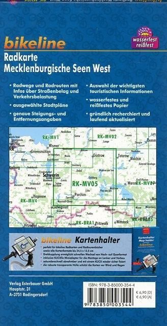 Produktbild: Radkarte Mecklenburgische Seen West (RK-MV05)