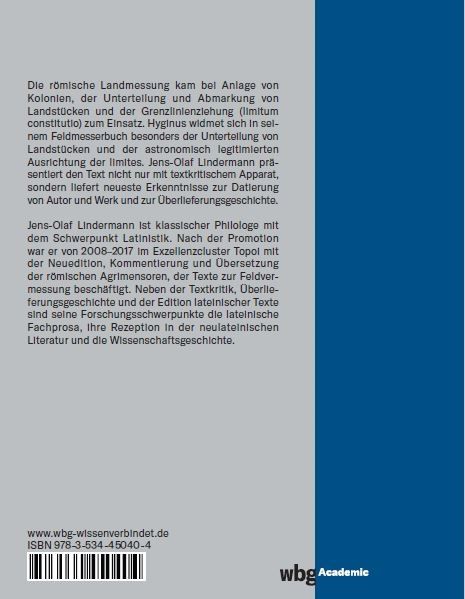 Produktbild: Hygini liber gromaticus de limitibus constituendis