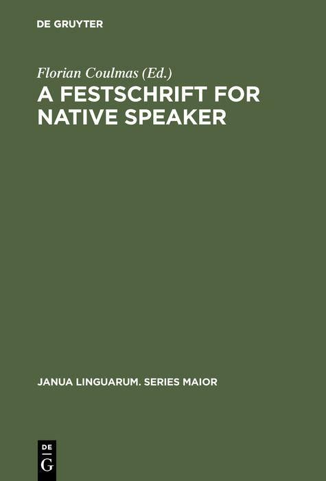 Produktbild: A Festschrift for Native Speaker