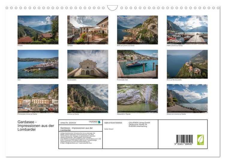 Produktbild: Gardasee - Impressionen aus der Lombardei (Wandkalender 2026 DIN A3 quer), CALVENDO Monatskalender