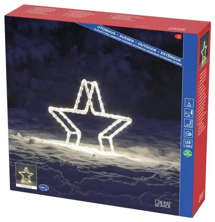 Produktbild: Konstsmide 4403-103 LED-Weihnachtsstern Stern Warmwei&szlig; LED Klar