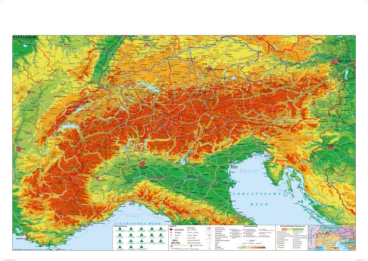 Produktbild: Der Alpenraum mit Weitwander- und Radfernwegen