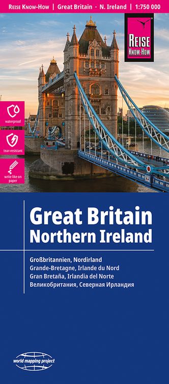 Produktbild: Reise Know-How Landkarte Gro&szlig;britannien, Nordirland / Great Britain, Northern Ireland (1:750.000)