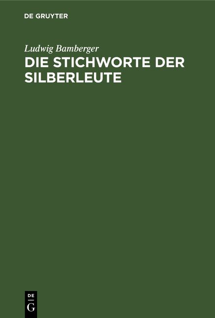 Produktbild: Die Stichworte der Silberleute