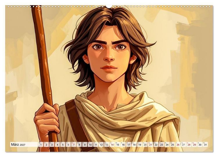 Produktbild: David gegen Goliath &ndash; Mut besiegt St&auml;rke (Wandkalender 2027 DIN A2 quer), CALVENDO Monatskalender