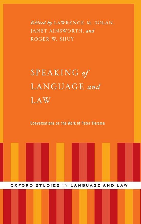 Produktbild: Speaking of Language and Law