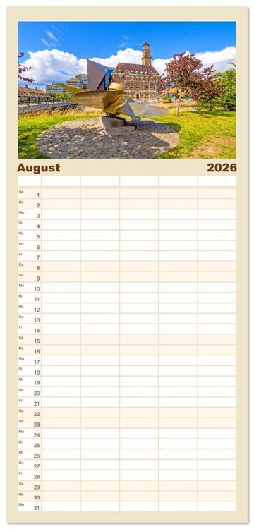Produktbild: Familienplaner 2026 - Malm&ouml; in Schweden mit 5 Spalten (Wandkalender, 21 x 45 cm) CALVENDO