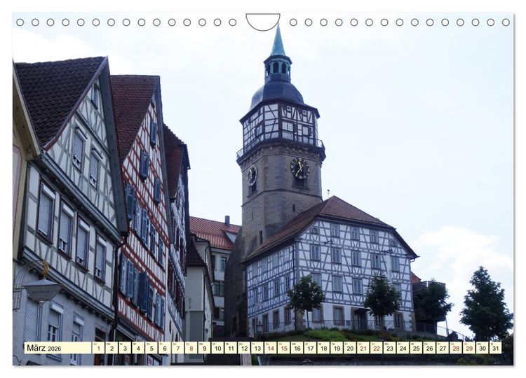 Produktbild: Unterwegs in Backnang (Wandkalender 2026 DIN A4 quer), CALVENDO Monatskalender