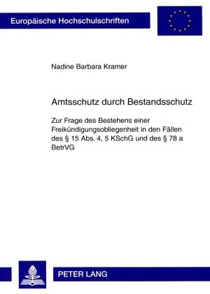 Produktbild: Amtsschutz durch Bestandsschutz