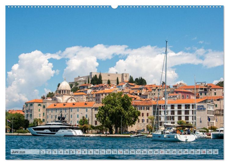 Produktbild: &Scaron;ibenik - Mittelalterliche Metropole in Kroatien (hochwertiger Premium Wandkalender 2026 DIN A2 quer), Kunstdruck in Hochglanz