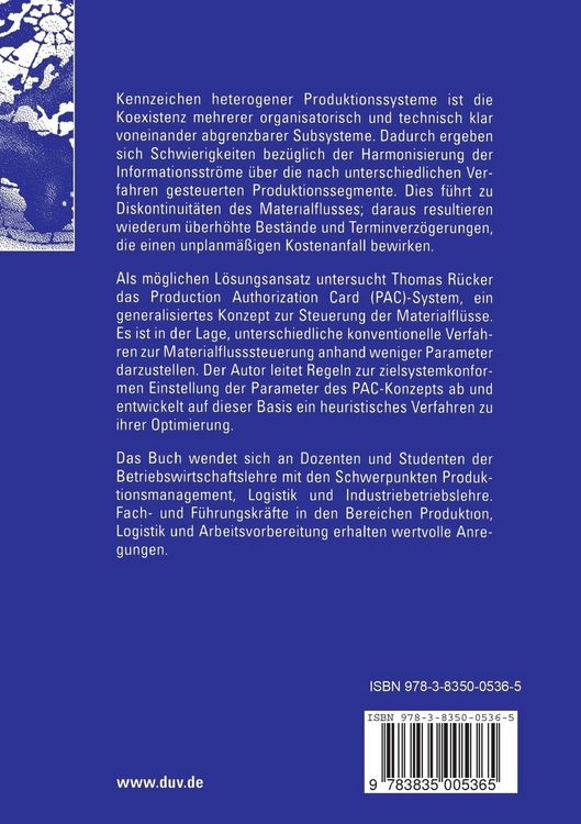 Produktbild: Optimale Materialflusssteuerung in heterogenen Produktionssystemen