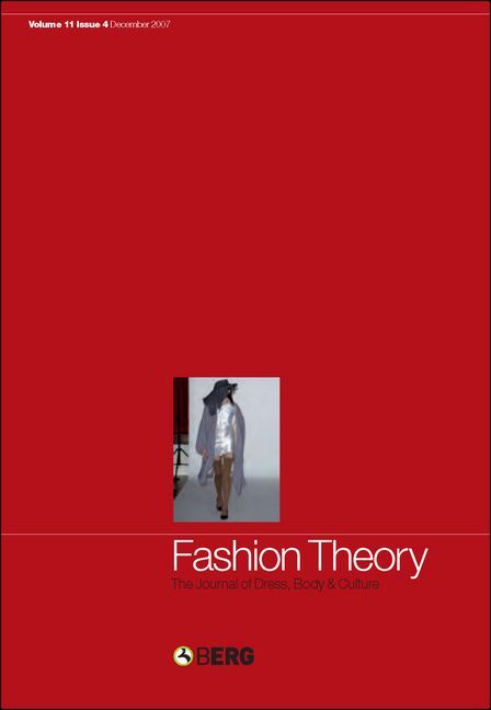 fashion theory journal of dress body and culture Fashion Theory, The Journal of Dress, Body and Culture; Volume 15, Issue 1 ; March 2011