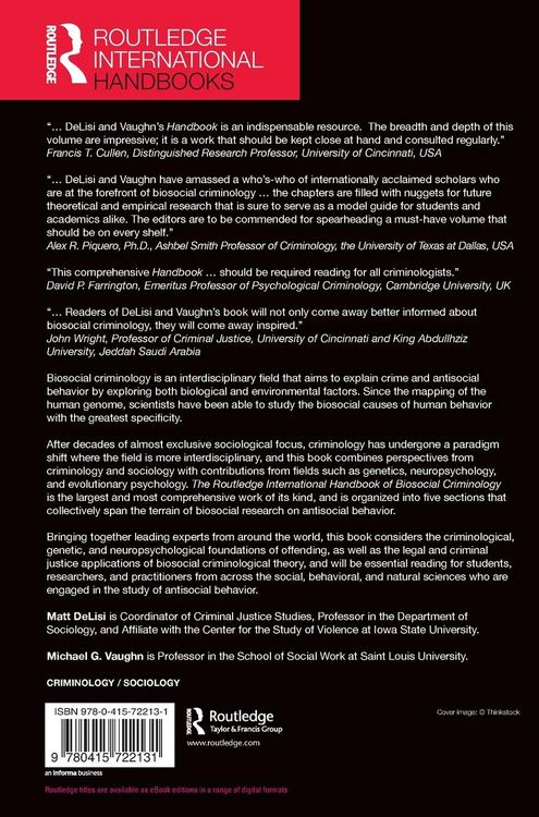 Produktbild: The Routledge International Handbook of Biosocial Criminology
