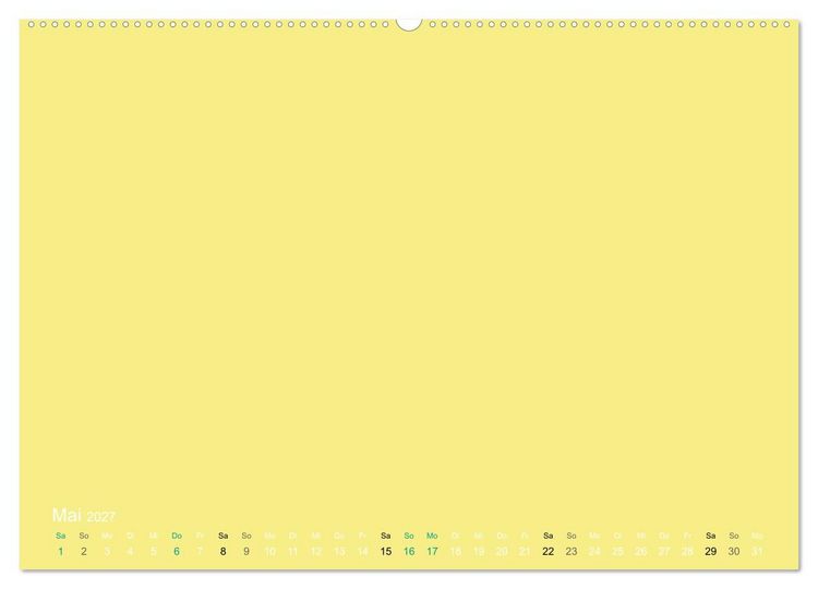 Produktbild: Bastelkalender - Gelb (Wandkalender 2027 DIN A2 quer), CALVENDO Monatskalender