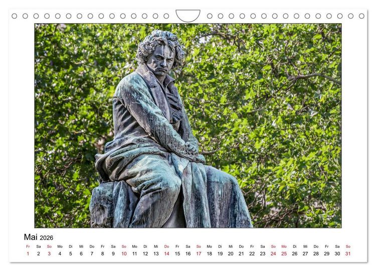 Produktbild: Komponisten-Denkm&auml;ler in Wien (Wandkalender 2026 DIN A4 quer), CALVENDO Monatskalender
