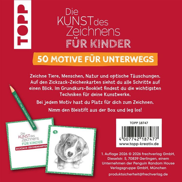Produktbild: Die Kunst des Zeichnens f&uuml;r Kinder Zickzack-Zeichenkarten