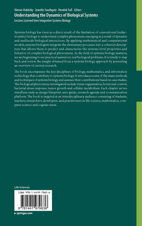 Produktbild: Understanding the Dynamics of Biological Systems