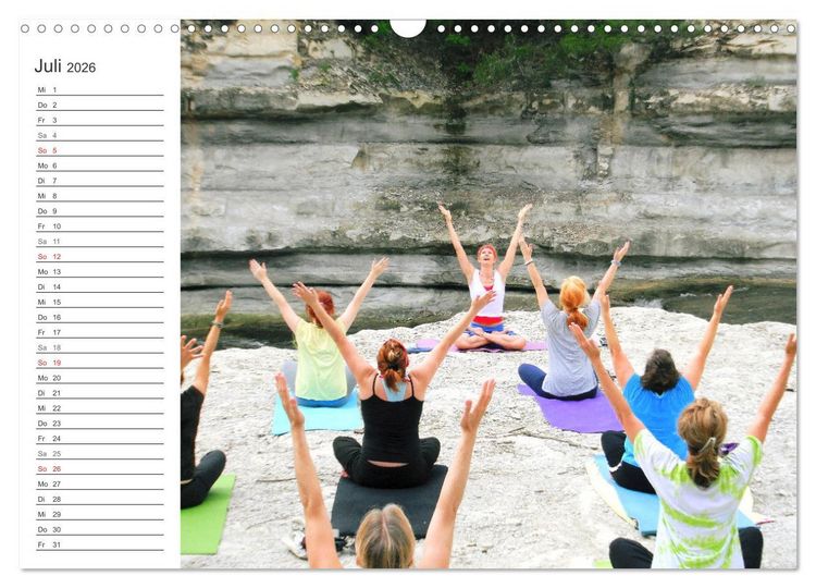 Produktbild: Yoga-&Uuml;bungen. Geschmeidig werden und bleiben! (Wandkalender 2026 DIN A3 quer), CALVENDO Monatskalender