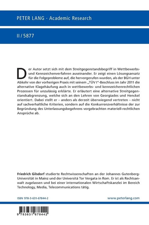 Produktbild: Der alternative Streitgegenstand im Unterlassungsprozess des Wettbewerbs- und Kennzeichenrechts