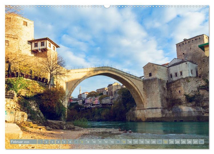 Produktbild: Die Altstadt von Mostar (hochwertiger Premium Wandkalender 2026 DIN A2 quer), Kunstdruck in Hochglanz