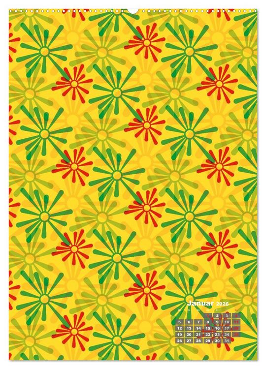 Produktbild: Tapetendesigns &ndash; Strukturen, Muster und Bastelvorlagen (hochwertiger Premium Wandkalender 2026 DIN A2 hoch), Kunstdruck in Hochglanz