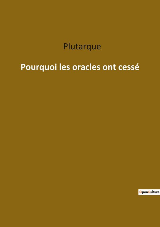 Produktbild: Pourquoi les oracles ont cess&eacute;