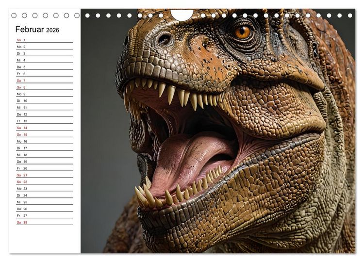 Produktbild: Urzeit erwacht - Ein Jahr mit den Dinosauriern (Wandkalender 2026 DIN A4 quer), CALVENDO Monatskalender