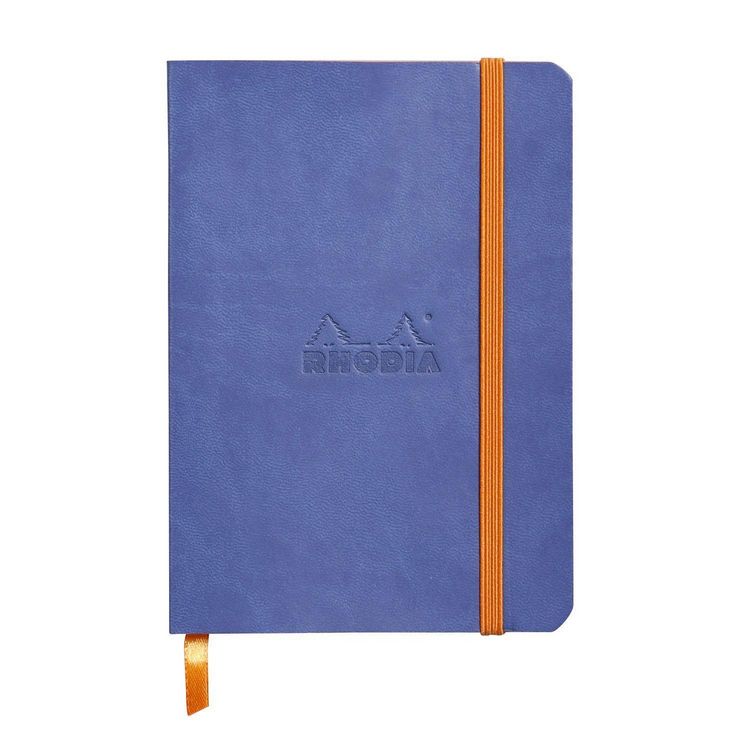 Produktbild: Rhodiarama Notizbuch Softcover A6 72 Blatt Dot-Lineatur saphirblau 90g, mit Gummizugverschluss
