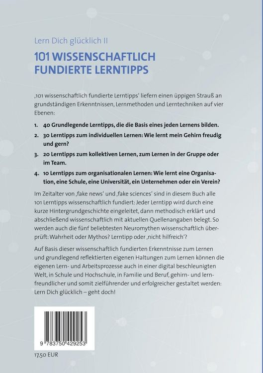 Produktbild: 101 Wissenschaftlich fundierte LernTipps f&uuml;r Schule, Studium und Beruf