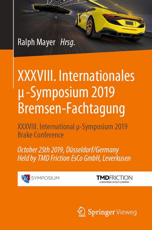 Produktbild: XXXVIII. Internationales &mu;-Symposium 2019 Bremsen-Fachtagung