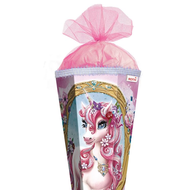 Produktbild: Motivschult&uuml;te, Einhorn Beauty, 85cm, Glitter & Glitzerborte