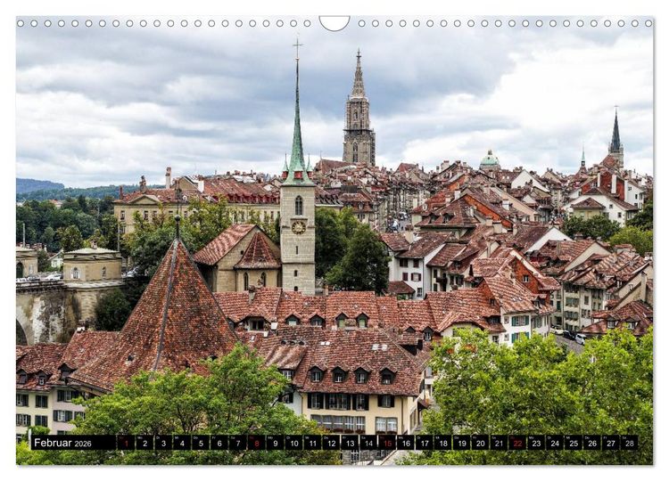 Produktbild: Bellevue Schweiz (Wandkalender 2026 DIN A3 quer), CALVENDO Monatskalender