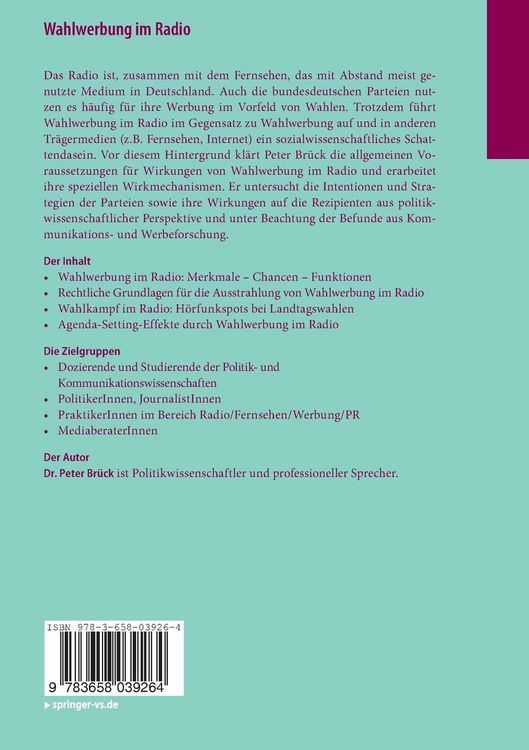 Produktbild: Wahlwerbung im Radio