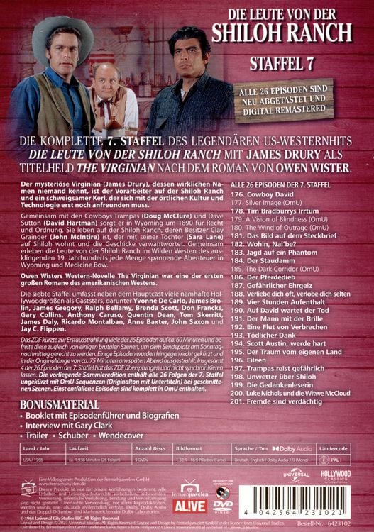 Produktbild: Die Leute von der Shiloh Ranch - Staffel 7 (HD-Remastered) (Fernsehjuwelen) [9 DVDs]