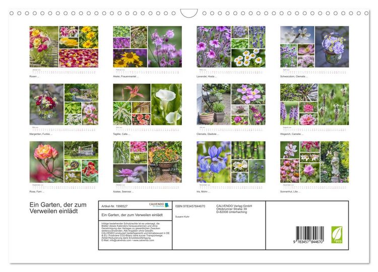 Produktbild: Ein Garten, der zum Verweilen einl&auml;dt (Wandkalender 2026 DIN A3 quer), CALVENDO Monatskalender