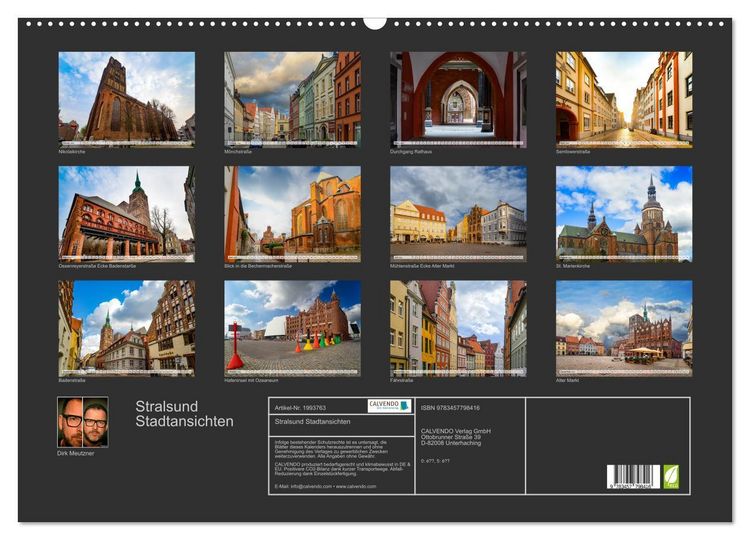Produktbild: Stralsund Stadtansichten (Wandkalender 2026 DIN A2 quer), CALVENDO Monatskalender