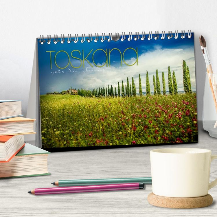 Produktbild: Toskana - sp&uuml;r den Sommer (Tischkalender 2026 DIN A5 quer), CALVENDO Monatskalender