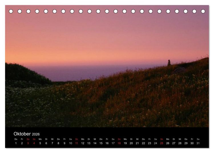 Produktbild: Abend in Helgoland (Tischkalender 2026 DIN A5 quer), CALVENDO Monatskalender