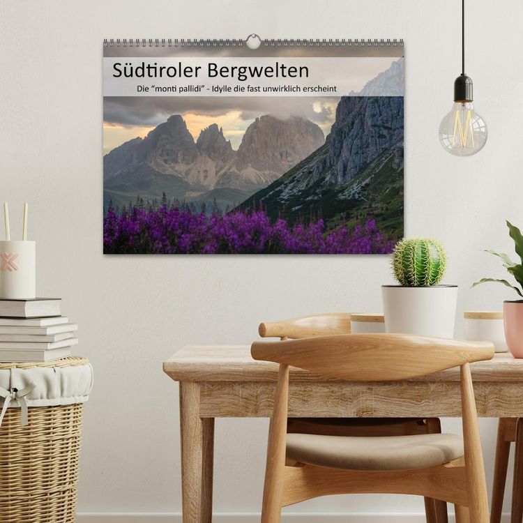 Produktbild: S&uuml;dtiroler Bergwelten - Die monti pallidi, Idylle die fast unwirklich erscheint (Wandkalender 2026 DIN A3 quer), CALVENDO Monatskalender