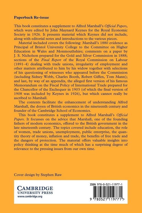 Produktbild: Official Papers of Alfred Marshall